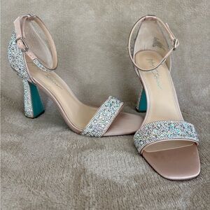 Elegant Rhinestone Embellished Heels
